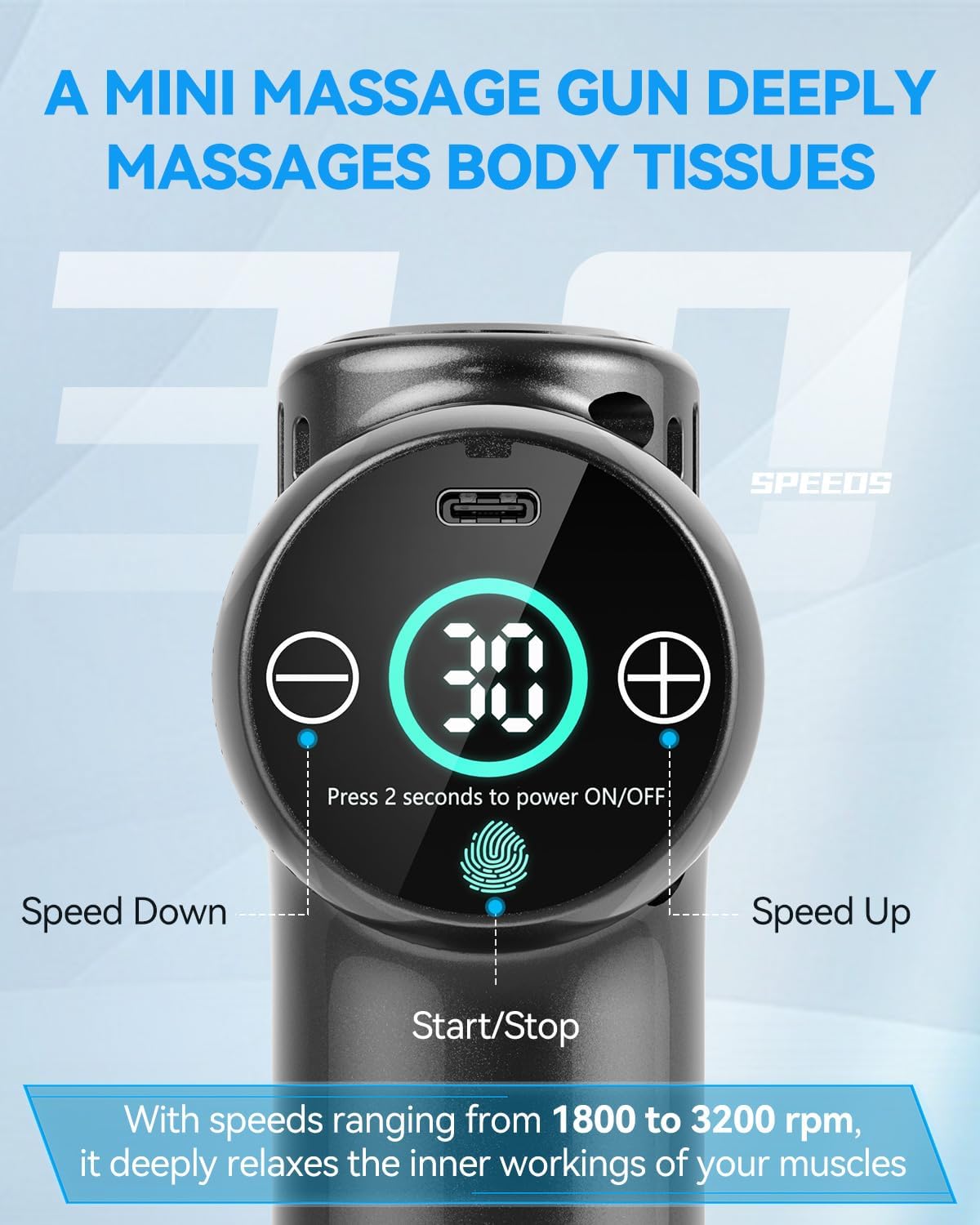 Pistolet de Massage Percussion – Récupération Musculaire Rapide